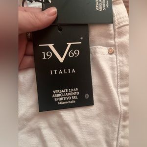 vintage versace white bell bottoms